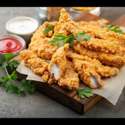 طبق دجاج استربس اسبايسي